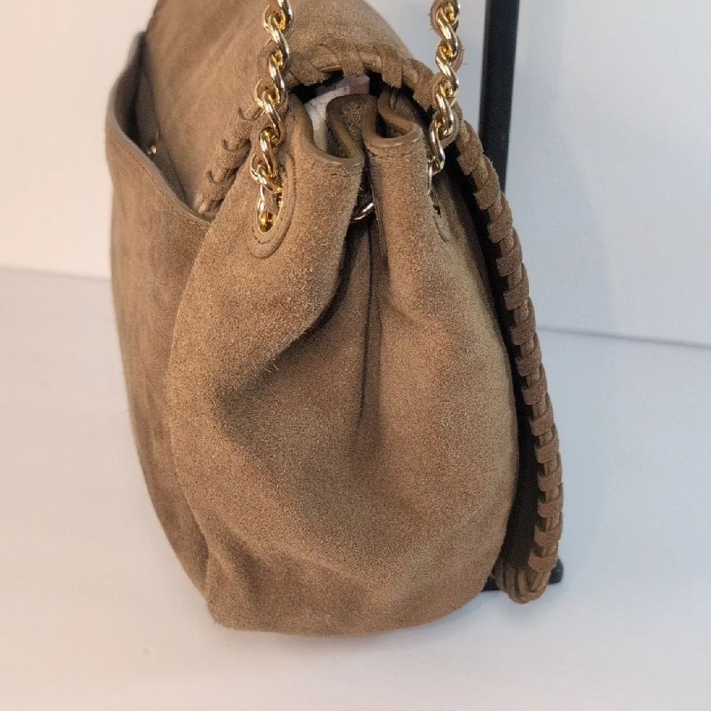 Tory Burch Marion Suede Flap Shoulder Bag